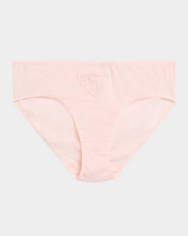 Belina High-Cut Embroidered Cotton Briefs